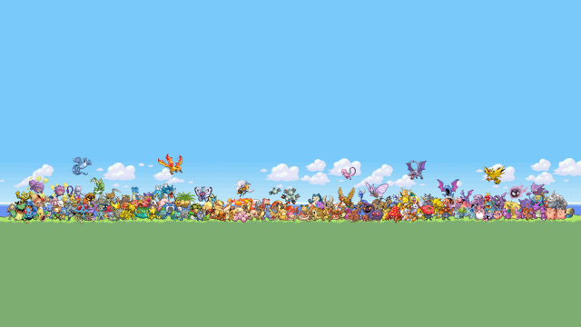 Field flowers butterflies blue sky free wallpaper - medium preview image