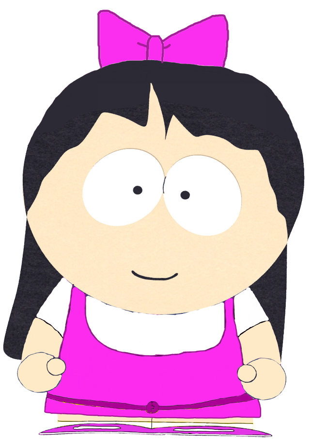 Cartoon girl pink dress bow free wallpaper - medium preview image