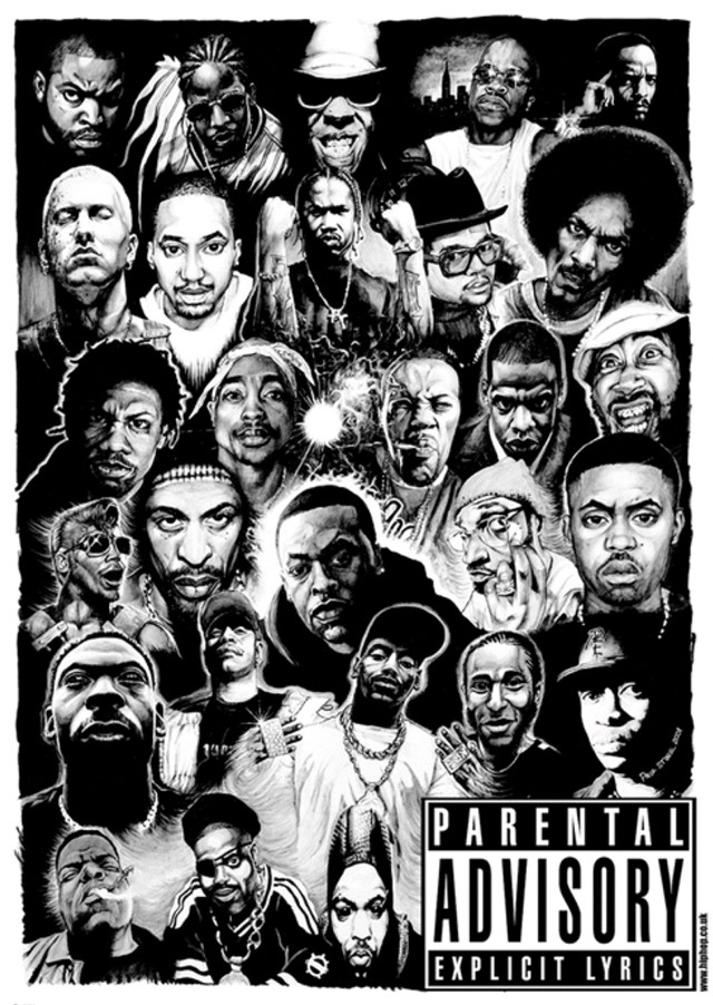 Parental advisory explicit artists names free wallpaper - medium preview image