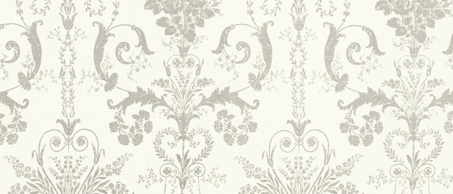 Floral wallpaper white background gray free wallpaper - medium preview image