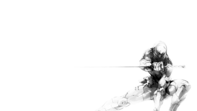 Kneeling person sword white background free wallpaper - medium preview image