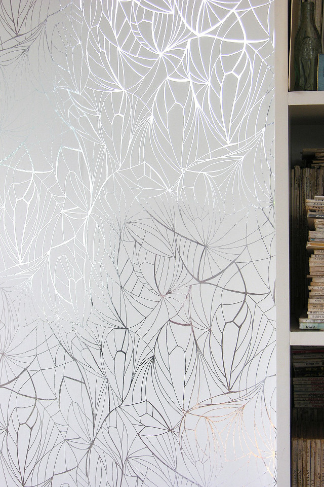 White wall leaves drawing bookshelf free wallpaper - medium preview image