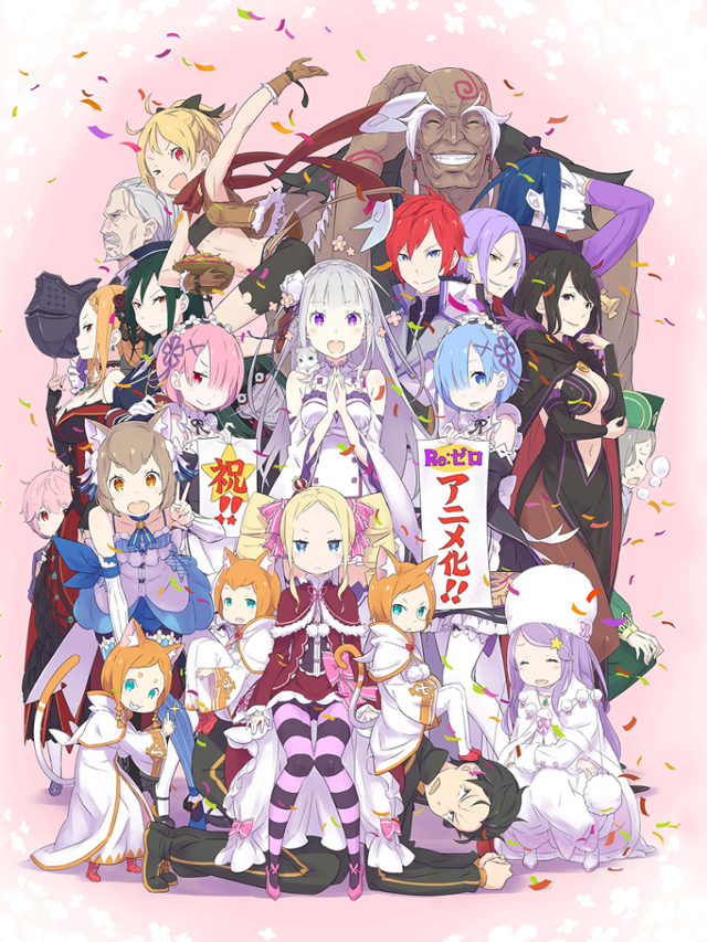 Anime characters group photo sign free wallpaper - medium preview image