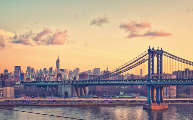Bridge river city sunset dawn #3 free wallpaper - medium preview image