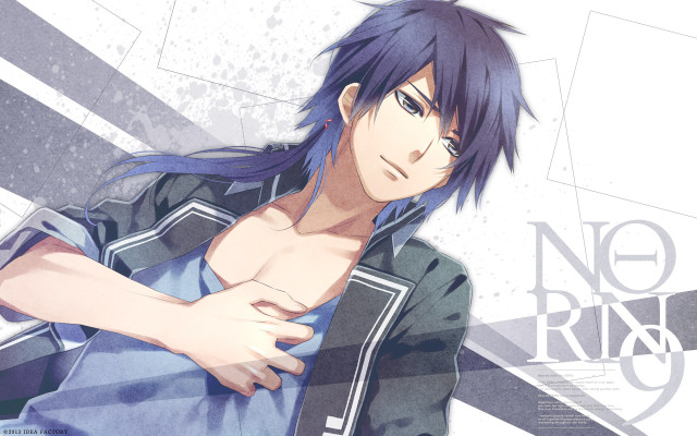 Blue hair man vanitas portrait free wallpaper - medium preview image