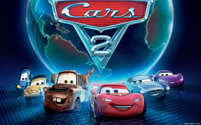 Cartoon character cars world globe free wallpaper - medium preview image