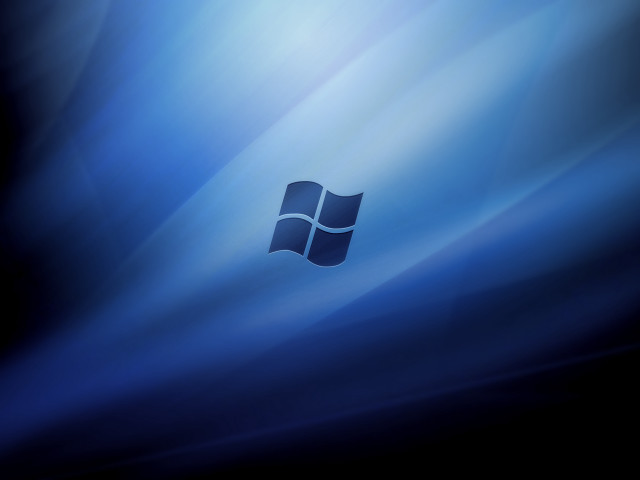 Blue background windows logo blurry free wallpaper - medium preview image