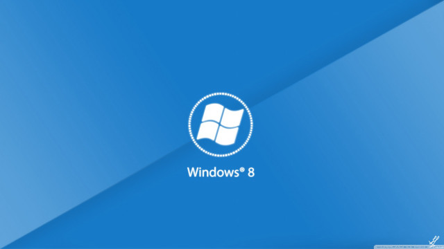 Blue background windows8 logo white free wallpaper - medium preview image