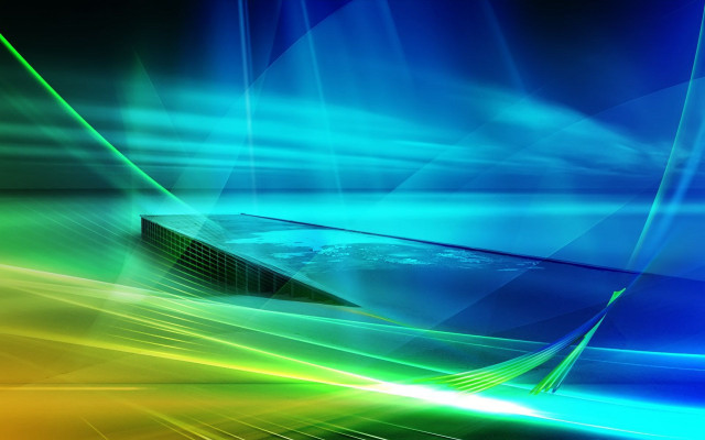 Bright sky holography green yellow free wallpaper - medium preview image