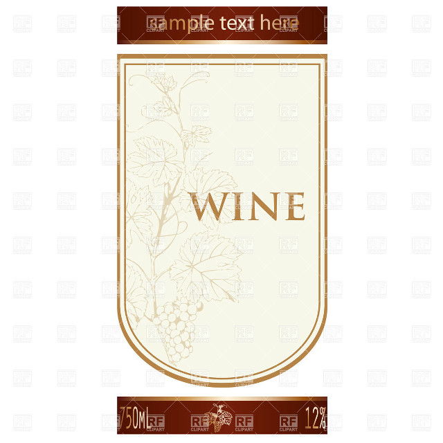 Wine label vine ribbon brown free wallpaper - medium preview image