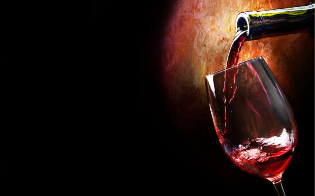 Wine pour black background red #2 free wallpaper - medium preview image