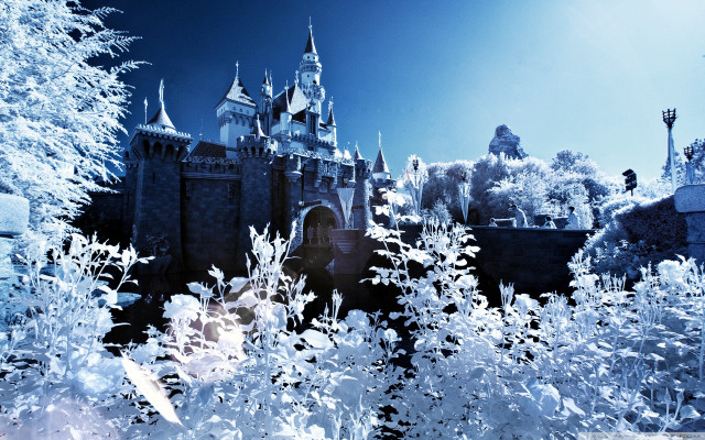 Castle clock tower surrounded by free wallpaper - medium preview image