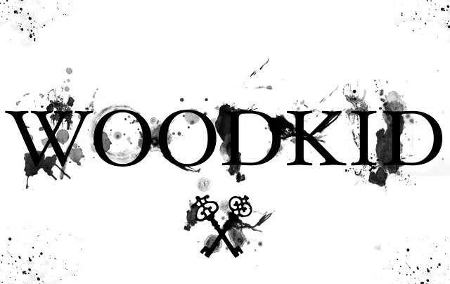 Woodkid scissors skull black white free wallpaper - medium preview image