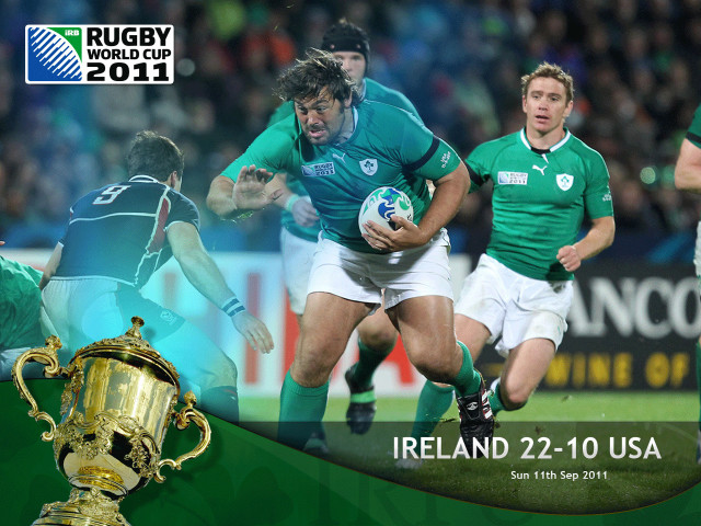 Rugby player running ball trophy free wallpaper - medium preview image