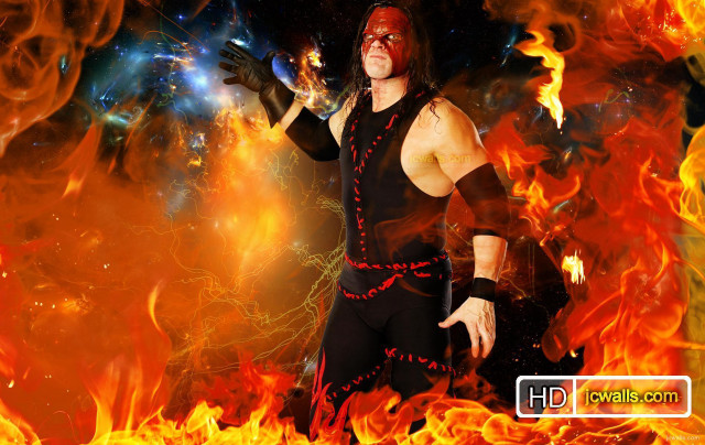 Man wrestling suit fire background free wallpaper - medium preview image
