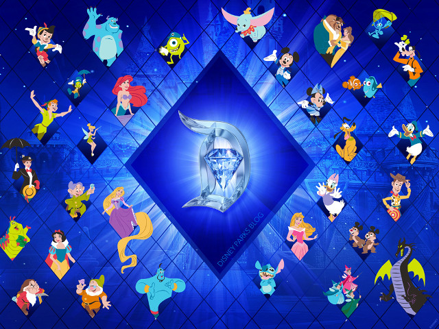 Blue diamond cartoon characters center free wallpaper - medium preview image
