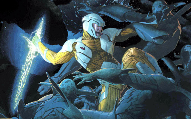 Man yellow white monsters starship free wallpaper - medium preview image
