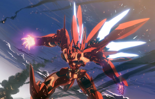 Robot sword sky clouds lightning free wallpaper - medium preview image