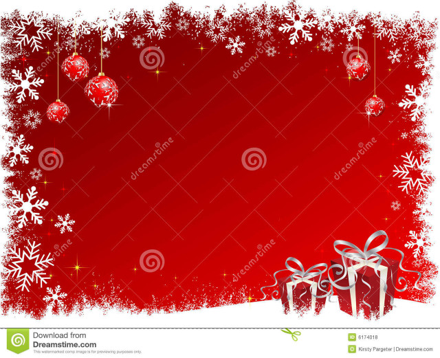 Red christmas card presents snowflakes free wallpaper - medium preview image