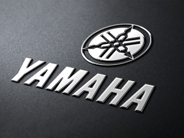 Yamaha logo black white black free wallpaper - medium preview image