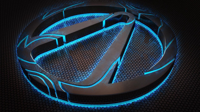 Peace sign blue light black free wallpaper - medium preview image
