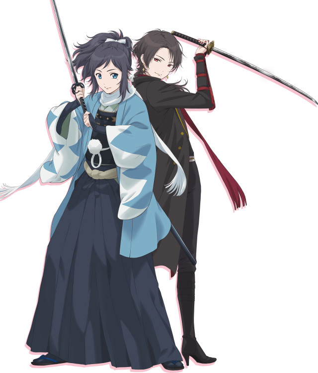 Couple swords armor hakama kashuu free wallpaper - medium preview image