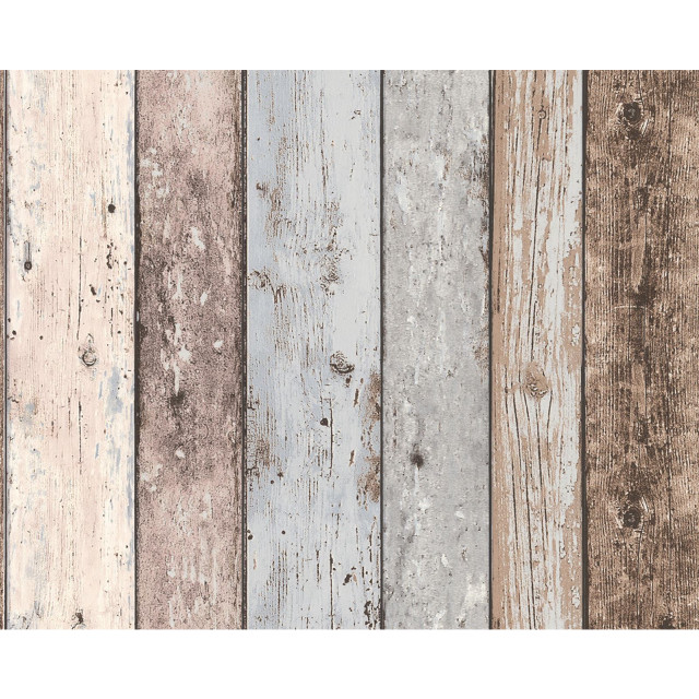 Wooden wall multicolor planks ultrafine free wallpaper - medium preview image