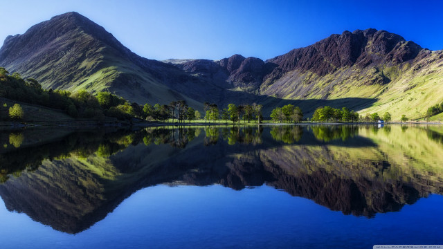 Mountain range reflection lake blue #8 free wallpaper - medium preview image