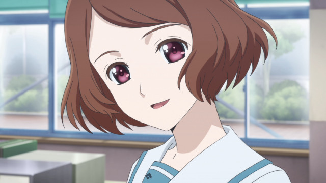 Girl brown hair pink eyes free wallpaper - medium preview image