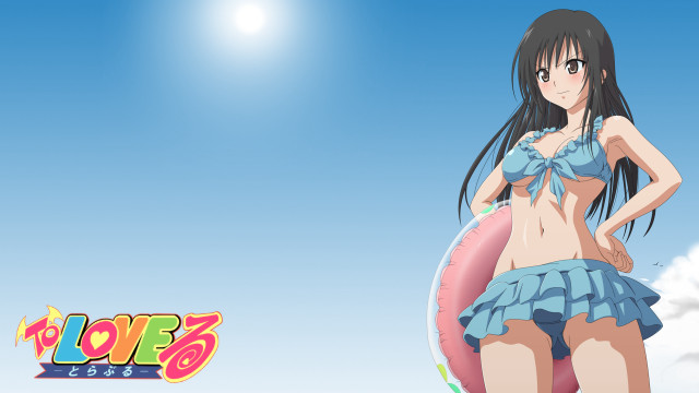 Girl bikini pool floater sky free wallpaper - medium preview image