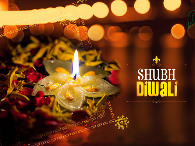 Lit candle flower bokeh lights free wallpaper - medium preview image