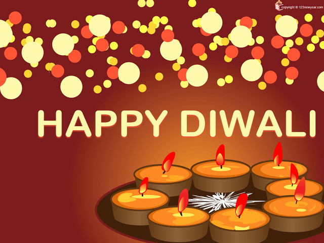 Candles happy diwali message red free wallpaper - medium preview image