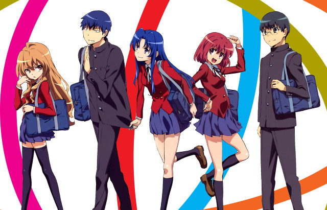 Anime characters group colorful background #8 free wallpaper - medium preview image