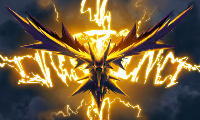 Bird flying lightning background wild free wallpaper - medium preview image