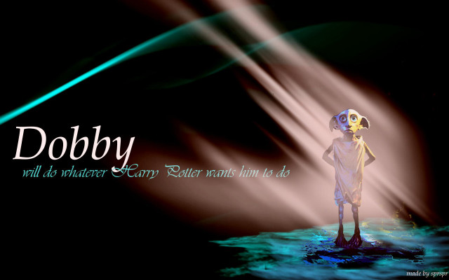 Dobby cartoon character ghost standing free wallpaper - medium preview image