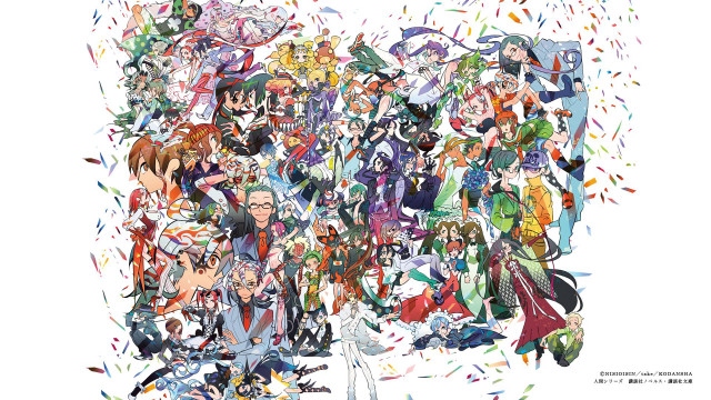 Anime characters confetti sprinkles white free wallpaper - medium preview image