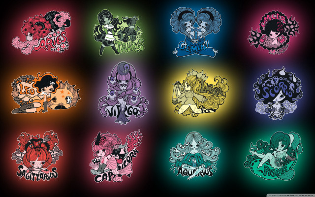 Cartoon characters rainbow black background #2 free wallpaper - medium preview image