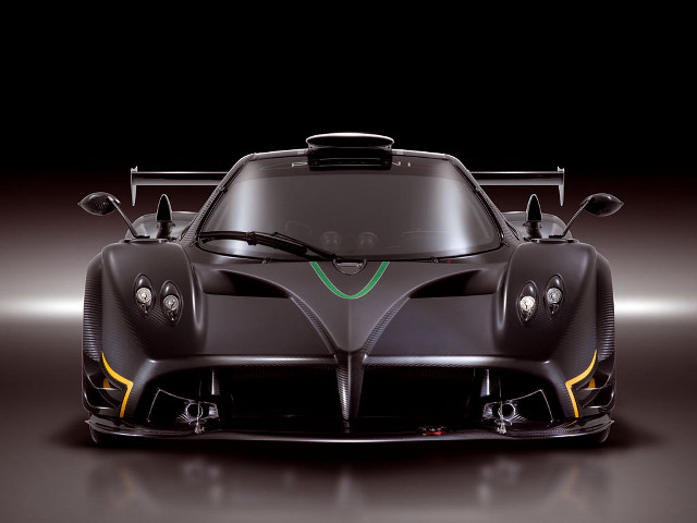 Black sports car green stripe free wallpaper - medium preview image