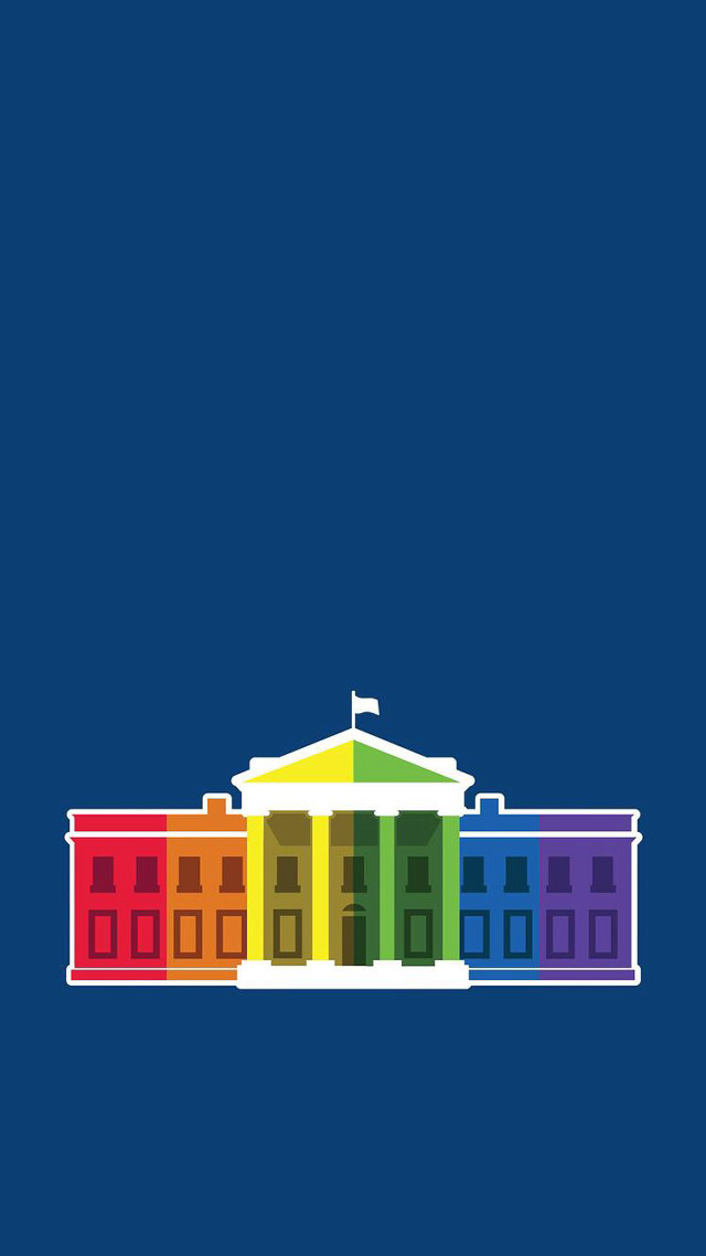 Rainbow building blue background rainbow free wallpaper - medium preview image