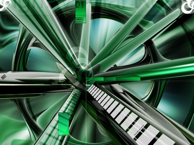 Green white abstract background piano #2 free wallpaper - medium preview image