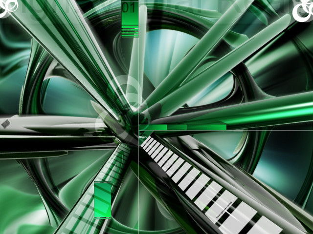 Green white abstract background piano #3 free wallpaper - medium preview image
