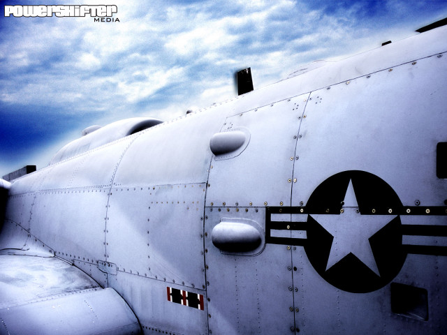 Military plane nose star cloudy #2 free wallpaper - medium preview image
