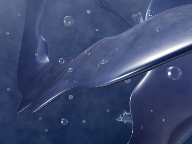 Blue bubbles liquid droplet surface free wallpaper - medium preview image
