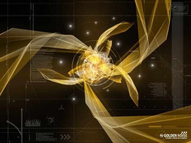 Yellow flower black background lines #4 free wallpaper - medium preview image
