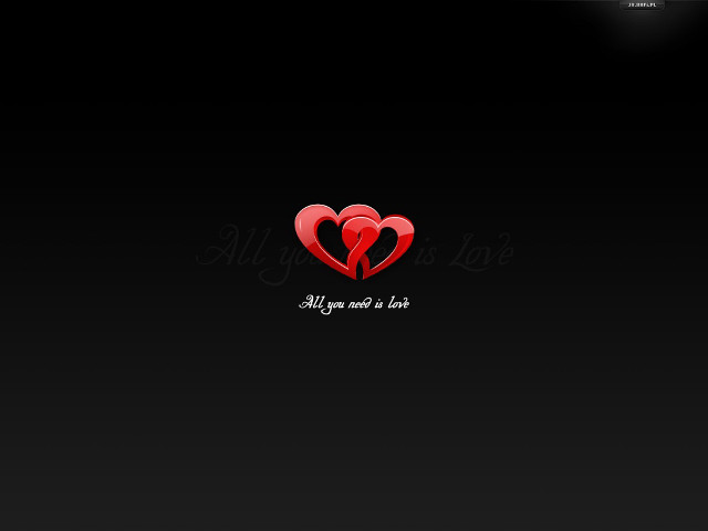 Hearts black background message free wallpaper - medium preview image