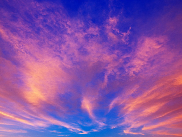 Sunset pink blue clouds beach #2 free wallpaper - medium preview image