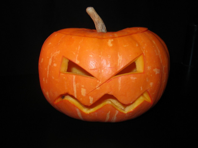 Carved pumpkin scary face toothpick free wallpaper - medium preview image