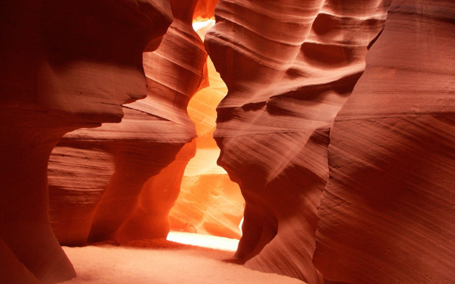 Canyon slot light person standing #3 free wallpaper - medium preview image