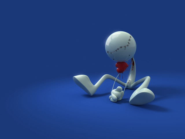 White cartoon character red nose #4 free wallpaper - medium preview image