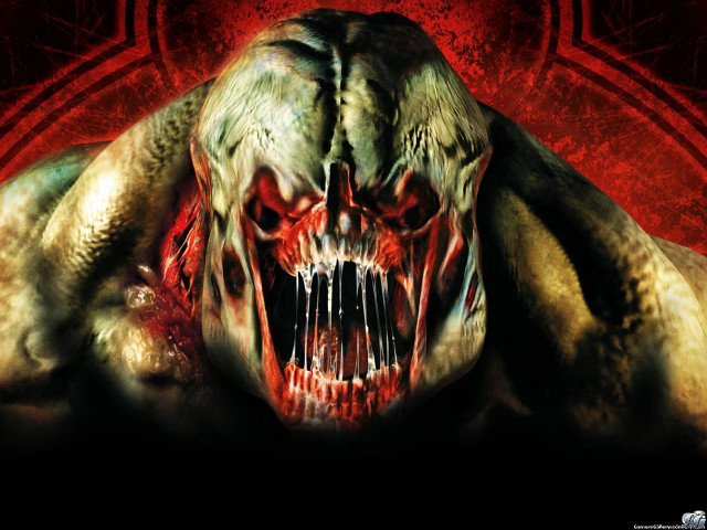 Demonic creature large teeth fangs free wallpaper - medium preview image
